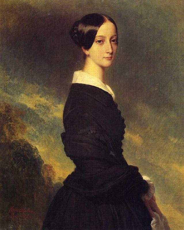 Franz Xaver Winterhalter Francoise Caroline Gonzague, Princesse de Joinville oil painting image